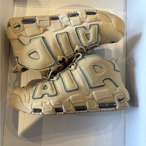 Nike Mens Air More Uptempo Tan Sneakers (Lightly Worn) - Size 12